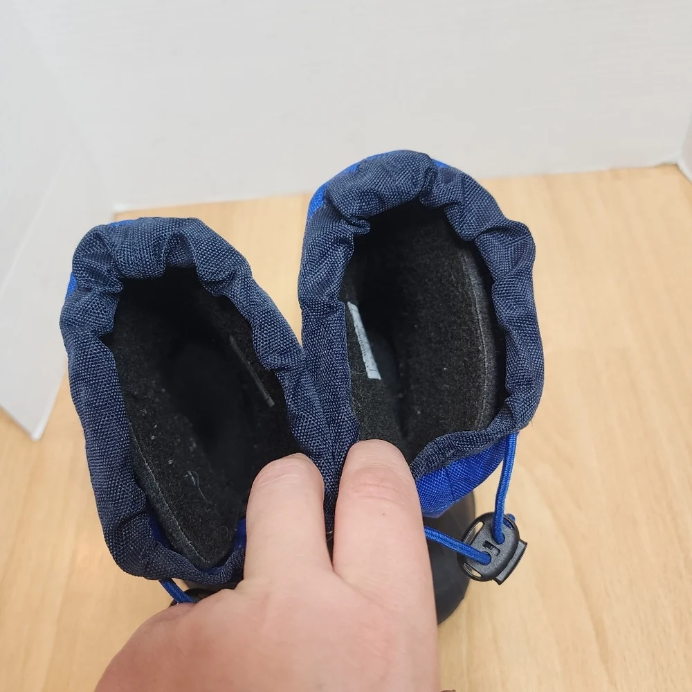 Columbia Size 9 Child Powderbug Plus Ii Snow Boot Blue Black
